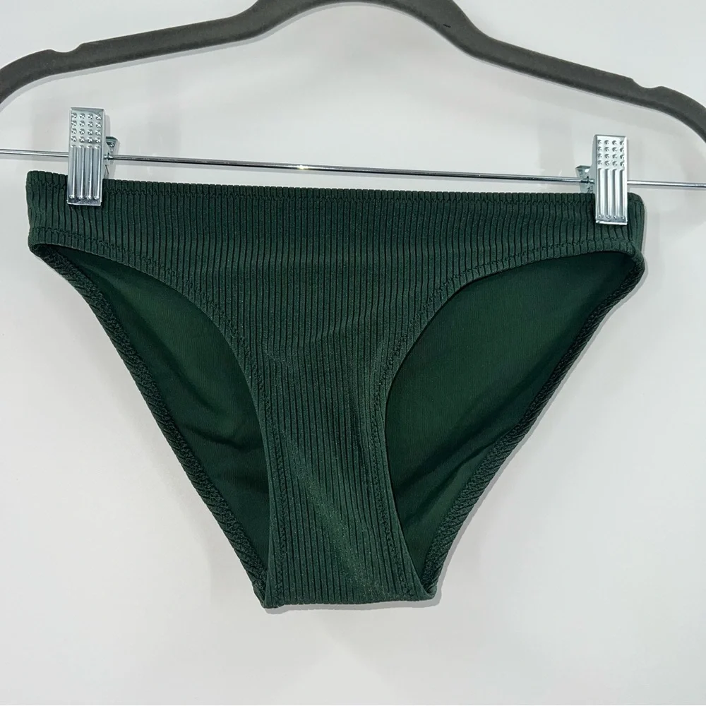 Aerie NWT Shine Rib Full Coverage Bikini Bottom in Sycamore size XS